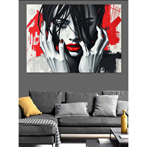 Soyut Kadın Dekoratif Kanvas - Mdf Ahşap Tablo