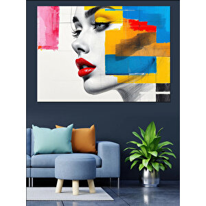 Soyut Kadın Dekoratif Kanvas - Mdf Ahşap Tablo