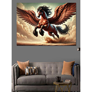Kanatlı At Pegasos Dekoratif Kanvas - Mdf Ahşap Tablo 25x35 cm