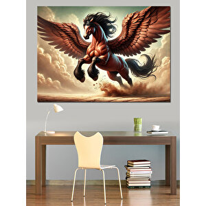 Kanatlı At Pegasos Dekoratif Kanvas - Mdf Ahşap Tablo 35x50 cm