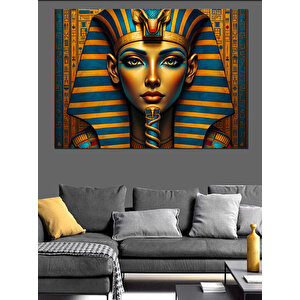 Altın Maske Mısır Kraliçesi Dekoratif Kanvas - Mdf Ahşap Tablo 50x70 cm