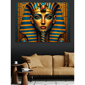 Altın Maske Mısır Kraliçesi Dekoratif Kanvas - Mdf Ahşap Tablo 50x70 cm
