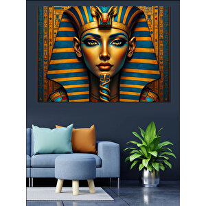 Altın Maske Mısır Kraliçesi Dekoratif Kanvas - Mdf Ahşap Tablo