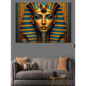 Altın Maske Mısır Kraliçesi Dekoratif Kanvas - Mdf Ahşap Tablo