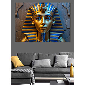 Firavun Altın Maske Dekoratif Kanvas - Mdf Ahşap Tablo 70x100 cm