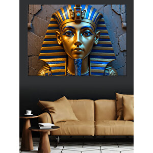 Firavun Altın Maske Dekoratif Kanvas - Mdf Ahşap Tablo 70x100 cm