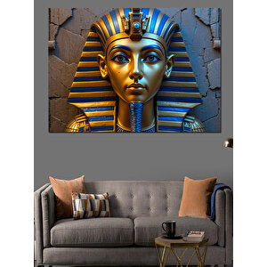 Firavun Altın Maske Dekoratif Kanvas - Mdf Ahşap Tablo