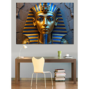 Firavun Altın Maske Dekoratif Kanvas - Mdf Ahşap Tablo