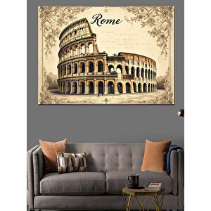 Roma Kolizeum Dekoratif Kanvas - Mdf Ahşap Tablo