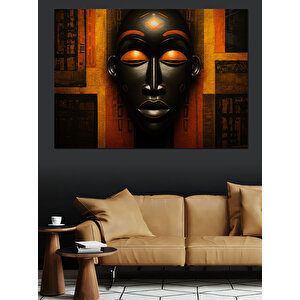 Altın Maske Soyut Sanat Dekoratif Kanvas - Mdf Ahşap Tablo 25x35 cm