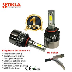 Audi A6 1994-1997 H1 Uzun Far Beyaz Led Xenon Şimşek Etkili 8000 Lümen