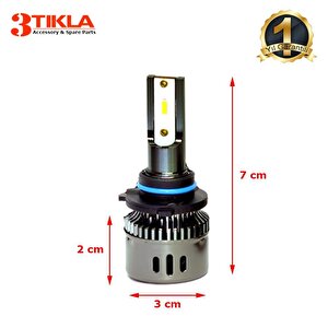 Volkswagen Caddy 2003-2022 Kısa Far Wise Beyaz H7 Mini Led Xenon Şimşek Etkili 12000 Lümen
