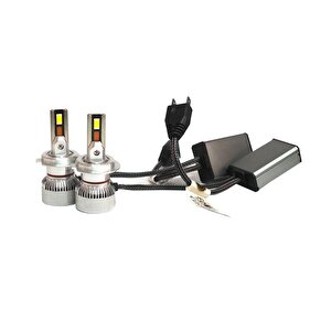 Mercedes C Serisi W205 2014-2018 Uzun Far Mini Cosmo Beyaz H7 Mini Led Xenon Şimşek Etkili 15000 Lümen