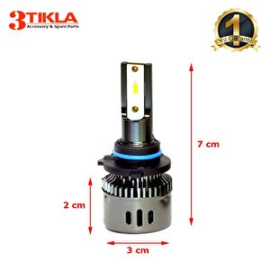 Citroen C2 2003-2009 Wise Beyaz H4 Mini Led Xenon Şimşek Etkili 12000 Lümen