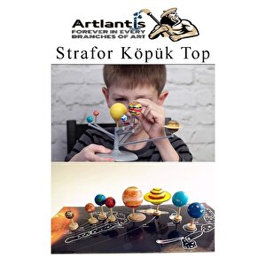Güneş Sistemi Maketi İçin Strofor Köpük Top 22 Adet Yuvarlak Strafor Top Küre Okul Deney Köpük Toplar