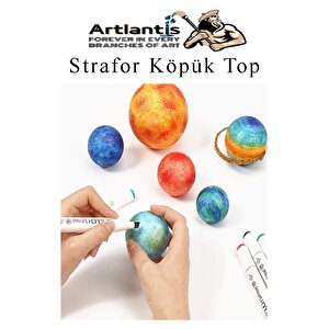 Güneş Sistemi Maketi İçin Strofor Köpük Top 22 Adet Yuvarlak Strafor Top Küre Okul Deney Köpük Toplar