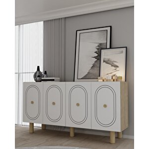 Polendd (kb150) Bohem Konsol Safir Meşe-beyaz Safirmeşe-Beyaz