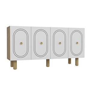 Polendd (kb150) Bohem Konsol Safir Meşe-beyaz