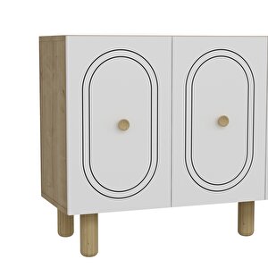 Polendd (kb150) Bohem Konsol Safir Meşe-beyaz