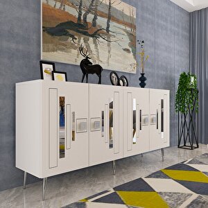 Sedunadd (kb150) Konsol Beyaz Gümüş Beyaz Silver