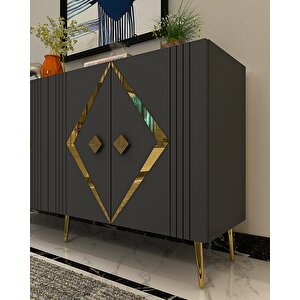 Dominodd (kb150) Konsol Antrasi̇t-antrasi̇t-altin Antrasit Gold