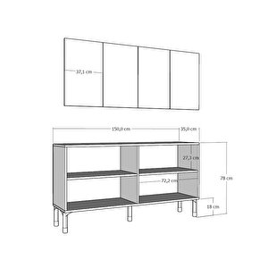 Demetdd (kb150) Konsol beyaz-gümüş