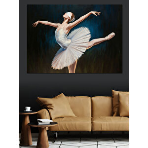 Klasik Duruşta Balerin Dekoratif Kanvas - Mdf Ahşap Tablo 50x70 cm