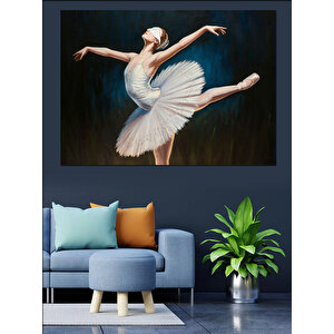 Klasik Duruşta Balerin Dekoratif Kanvas - Mdf Ahşap Tablo