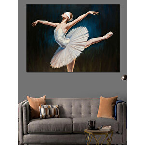 Klasik Duruşta Balerin Dekoratif Kanvas - Mdf Ahşap Tablo
