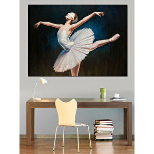 Klasik Duruşta Balerin Dekoratif Kanvas - Mdf Ahşap Tablo 25x35 cm