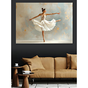 Balerin Dönüş Figürü Dekoratif Kanvas - Mdf Ahşap Tablo
