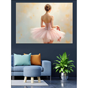 Balerin Sırtı Dönük Dekoratif Kanvas - Mdf Ahşap Tablo 100x140 cm