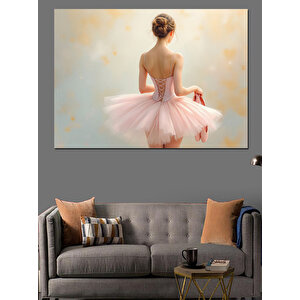 Balerin Sırtı Dönük Dekoratif Kanvas - Mdf Ahşap Tablo 100x140 cm
