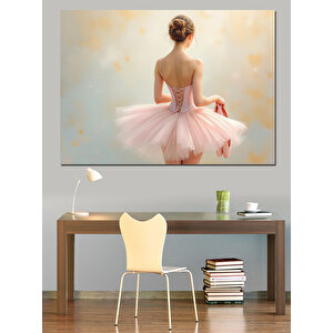 Balerin Sırtı Dönük Dekoratif Kanvas - Mdf Ahşap Tablo