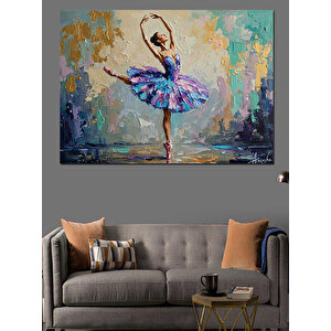 Fırça İziyle Balerin Dekoratif Kanvas - Mdf Ahşap Tablo