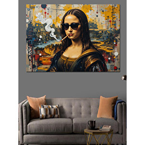 Gözlük Takan Asil Kadın Dekoratif Kanvas - Mdf Ahşap Tablo