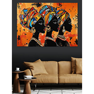 Afrika Kadın Portreleri Dekoratif Kanvas - Mdf Ahşap Tablo