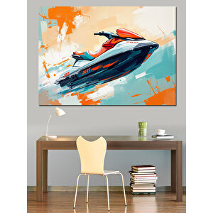 Fırça İzi Jet Siki Dekoratif Kanvas - Mdf Ahşap Tablo 35x50 cm