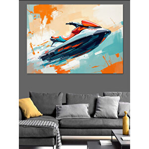 Fırça İzi Jet Siki Dekoratif Kanvas - Mdf Ahşap Tablo 35x50 cm