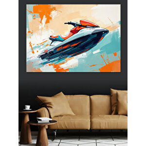 Fırça İzi Jet Siki Dekoratif Kanvas - Mdf Ahşap Tablo 35x50 cm