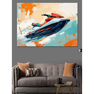 Fırça İzi Jet Siki Dekoratif Kanvas - Mdf Ahşap Tablo