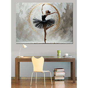 Sahne Işığında Balerin Dekoratif Kanvas - Mdf Ahşap Tablo 50x70 cm
