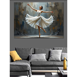 Dönen Zarif Balerin Kadın Dekoratif Kanvas - Mdf Ahşap Tablo 25x35 cm