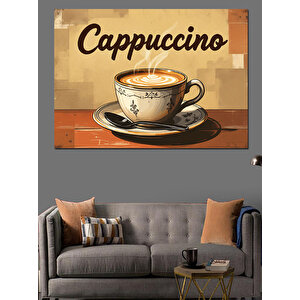 Kremalı Cappuccino Fincanı Dekoratif Kanvas - Mdf Ahşap Tablo