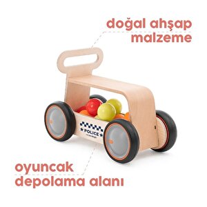 Mamatoyz 03dwp Driveme Wood Polis – Yürüteç Ve Oyuncak Deposu Walker And Toy Wagon