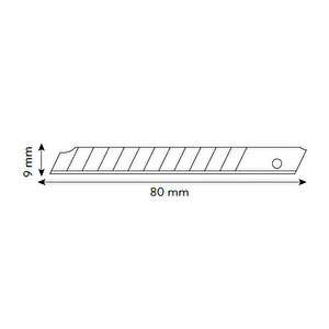 4525 9mm Dar Maket Bıçağı Yedeği-1 Paket (10 Adet)