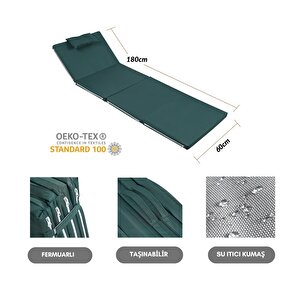 Bysay Şezlong Mi̇nderi̇ Kamp Mi̇nderi̇ Fermuarli Şapkali  4 Cm (yeşi̇l)