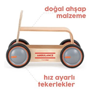 Mamatoyz 03dwa Driveme Wood Ambulans Yürüteç – Bin Sür – Oyuncak Deposu