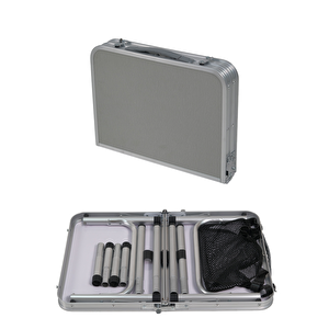 Modulbox Katlanabi̇li̇r, Ayarlanabi̇li̇r Alümi̇nyum, 40x60 Cm, 3 Yüksekli̇, Kamp Masasi, Pi̇kni̇k Masasi