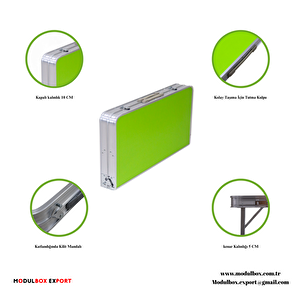 Modulbox Katlanabi̇li̇r Kamp Masasi, Alümi̇nyum, 80x80 Ölçü, Pi̇kni̇k Masasi